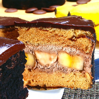 NAOMA 黑色幽默-巧克力香蕉黑糖戚風蛋糕